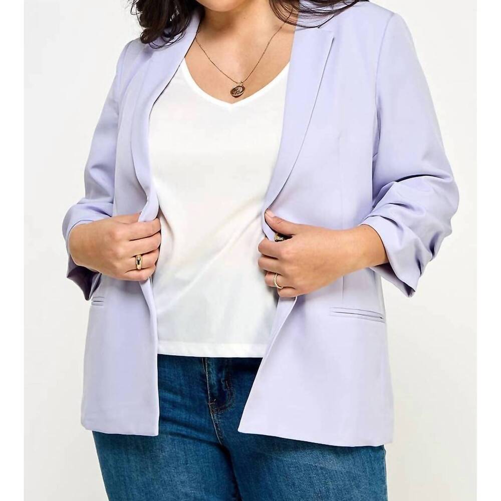 NEW ELLISON folded sleeve blazer - plus in lavender